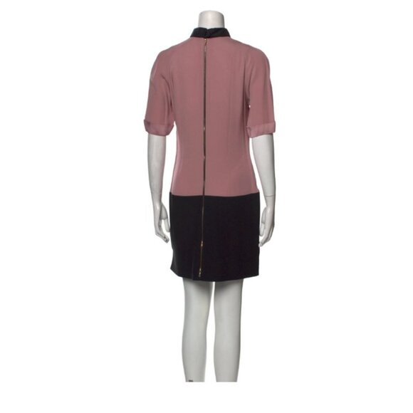 Victoria Beckham Blossom Pink & Black Contast Collar Mini Dress size 6 - Picture 3 of 12